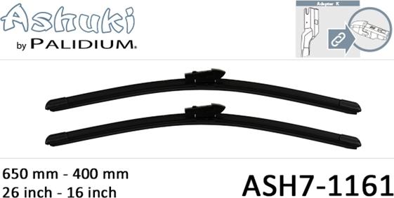 Ashuki ASH7-1161 - Wiper Blade autospares.lv