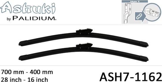 Ashuki ASH7-1162 - Wiper Blade autospares.lv