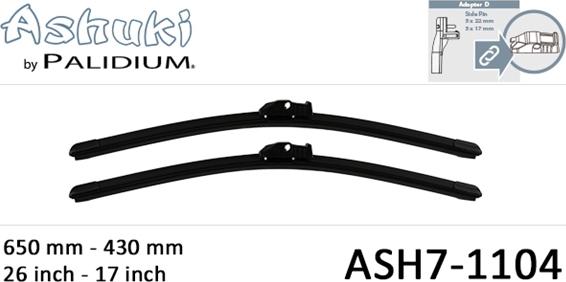 Ashuki ASH7-1104 - Wiper Blade autospares.lv