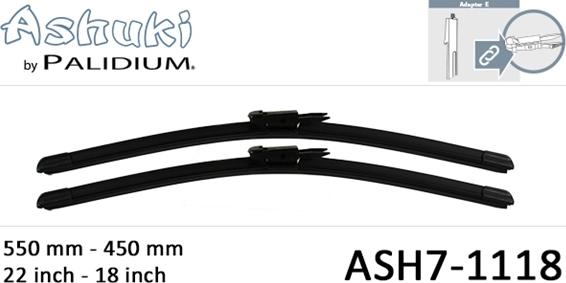 Ashuki ASH7-1118 - Wiper Blade autospares.lv