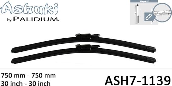 Ashuki ASH7-1139 - Wiper Blade autospares.lv