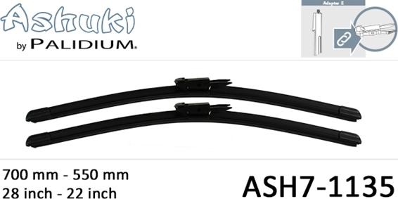 Ashuki ASH7-1135 - Wiper Blade autospares.lv