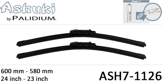 Ashuki ASH7-1126 - Wiper Blade autospares.lv