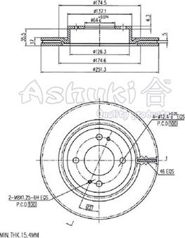 Ashuki C652-58 - Brake Disc autospares.lv