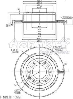 Ashuki C652-36 - Brake Disc autospares.lv