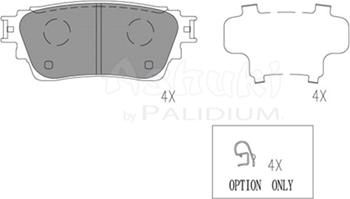 Ashuki C003-17 - Brake Pad Set, disc brake autospares.lv