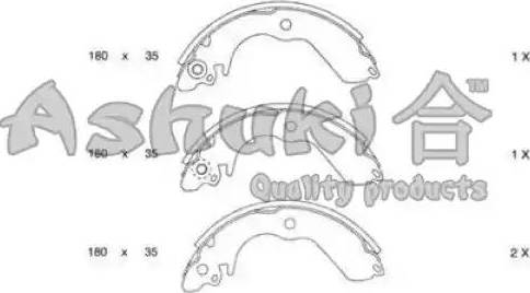 Ashuki C013-01 - Brake Shoe Set autospares.lv