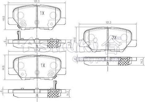 Ashuki C012-09 - Brake Pad Set, disc brake autospares.lv