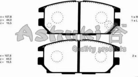 Ashuki C012-08 - Brake Pad Set, disc brake autospares.lv