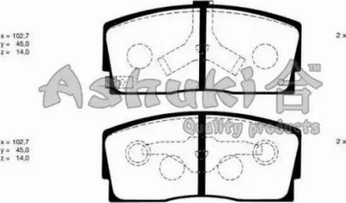 Ashuki D092-03 - Brake Pad Set, disc brake autospares.lv