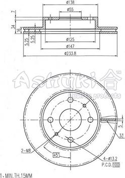 Ashuki D097-25 - Brake Disc autospares.lv