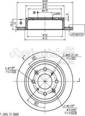 Ashuki H039-01 - Brake Disc autospares.lv