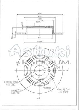 Ashuki H039-83 - Brake Disc autospares.lv