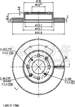 Ashuki H035-07 - Brake Disc autospares.lv