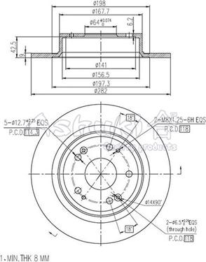 Ashuki H038-21 - Brake Disc autospares.lv