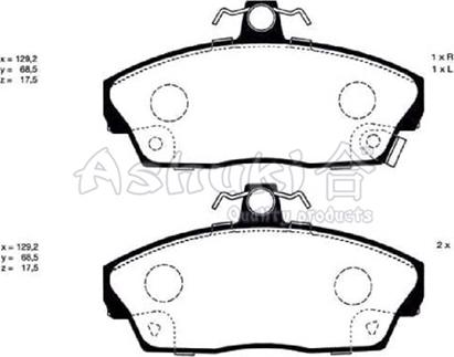 Ashuki 71-520H - Brake Pad Set, disc brake autospares.lv