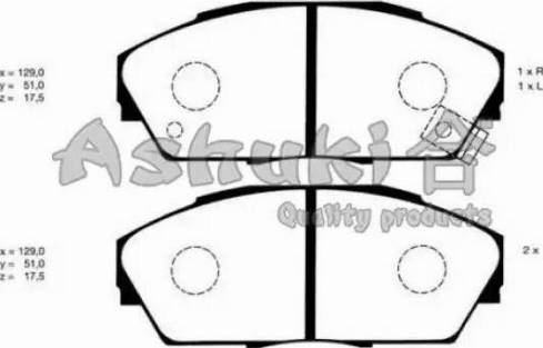 Ashuki H026-07 - Brake Pad Set, disc brake autospares.lv