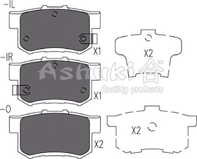 Ashuki H026-20 - Brake Pad Set, disc brake autospares.lv