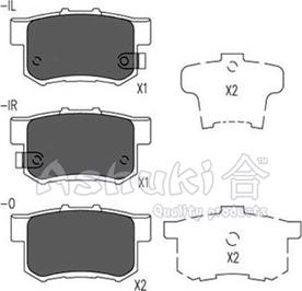 Ashuki H026-22 - Brake Pad Set, disc brake autospares.lv