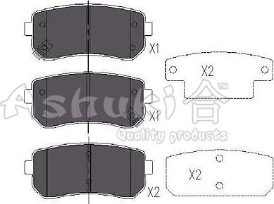 Ashuki I044-05 - Brake Pad Set, disc brake autospares.lv