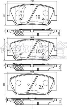 Ashuki I043-15 - Brake Pad Set, disc brake autospares.lv