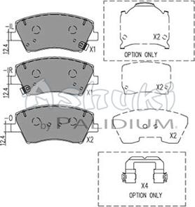 Ashuki I043-26 - Brake Pad Set, disc brake autospares.lv