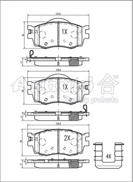 Ashuki I042-60 - Brake Pad Set, disc brake autospares.lv