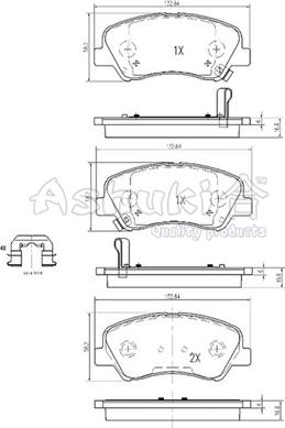 Ashuki I042-80 - Brake Pad Set, disc brake autospares.lv