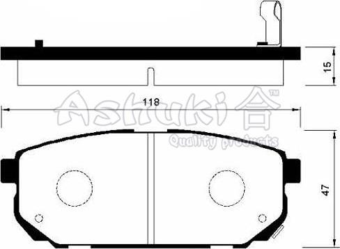 Ashuki I042-20 - Brake Pad Set, disc brake autospares.lv