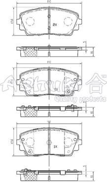 Ashuki I042-75 - Brake Pad Set, disc brake autospares.lv