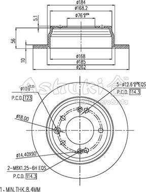 Ashuki I033-15 - Brake Disc autospares.lv