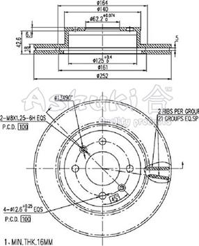 Ashuki I032-45 - Brake Disc autospares.lv