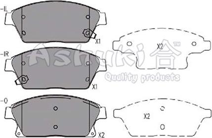 Ashuki J009-55 - Brake Pad Set, disc brake autospares.lv