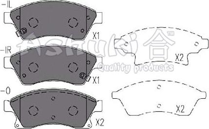 Ashuki J009-50 - Brake Pad Set, disc brake autospares.lv