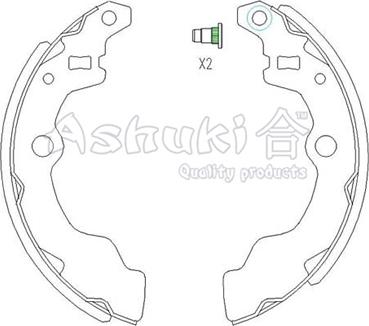 Ashuki K014-50 - Brake Shoe Set autospares.lv