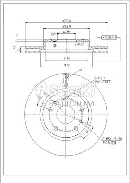 Ashuki K016-42 - Brake Disc autospares.lv