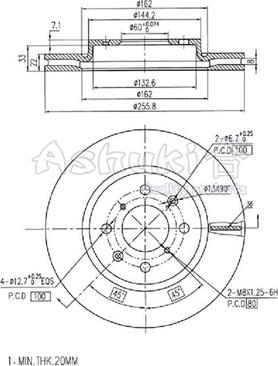 Ashuki K016-58 - Brake Disc autospares.lv