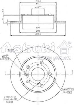 Ashuki K016-66 - Brake Disc autospares.lv