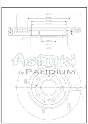 Ashuki K016-68 - Brake Disc autospares.lv