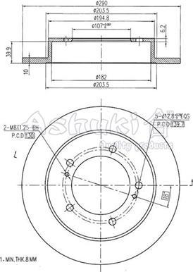 Ashuki K016-05 - Brake Disc autospares.lv