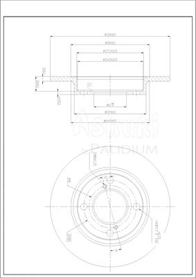 Ashuki K016-70 - Brake Disc autospares.lv