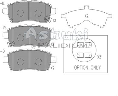 Ashuki K012-50 - Brake Pad Set, disc brake autospares.lv