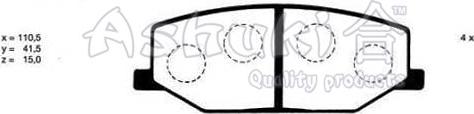 Ashuki K012-07 - Brake Pad Set, disc brake autospares.lv