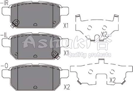 Ashuki K012-27 - Brake Pad Set, disc brake autospares.lv