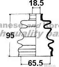 Ashuki K078-35 - Bellow, drive shaft autospares.lv