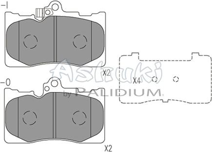 Ashuki L114-01 - Brake Pad Set, disc brake autospares.lv