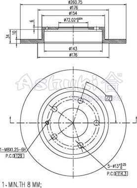 Ashuki M606-15 - Brake Disc autospares.lv