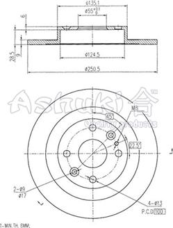 Ashuki M613-01 - Brake Disc autospares.lv