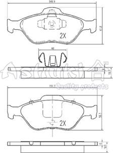 Ashuki M050-05 - Brake Pad Set, disc brake autospares.lv