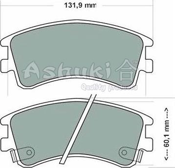 Ashuki M050-36 - Brake Pad Set, disc brake autospares.lv